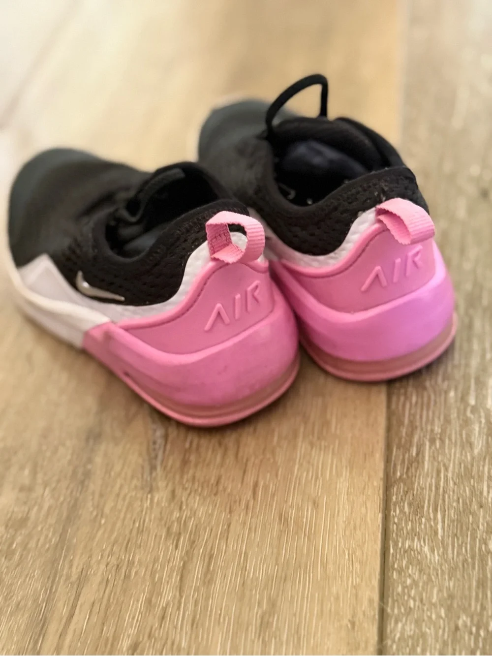 Nike Kids Black, White & Pink Slip-On Sneakers